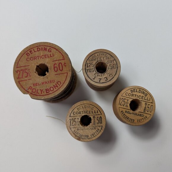 Vintage Belding Corticelli Wooden Thread Spools - Picture 1 of 3